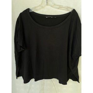 Athleta Short Sleeve Cropped Sweatshirt Tee